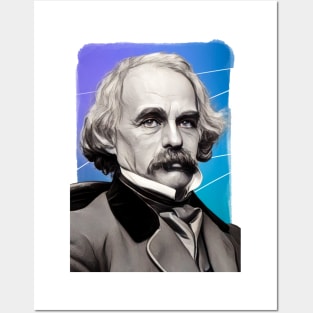 American Novelist Nathaniel Hawthorne illustration Posters and Art